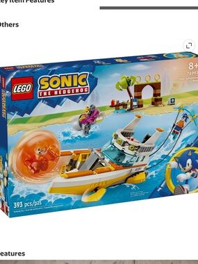 Lego Sonic The Hedgehog Yellow & Blue Adventure Boat Playset with Orange Bubble